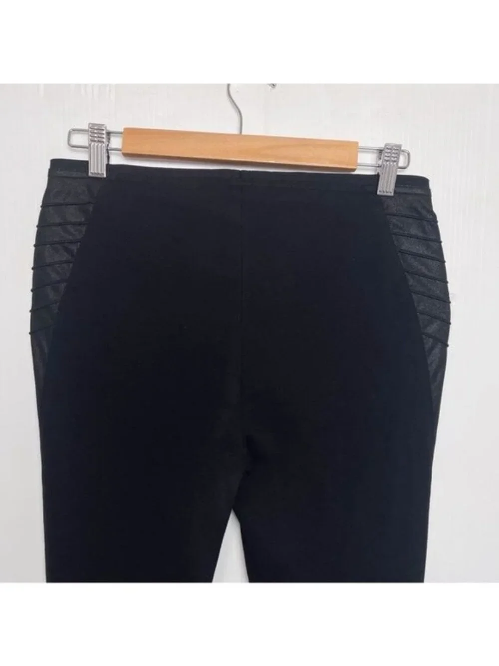 Luisa Cerano Black faux leather style Legging Pants 10